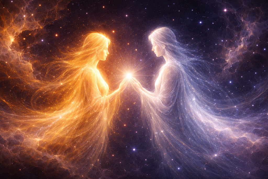 encontro de almas gêmeas conexão espiritual